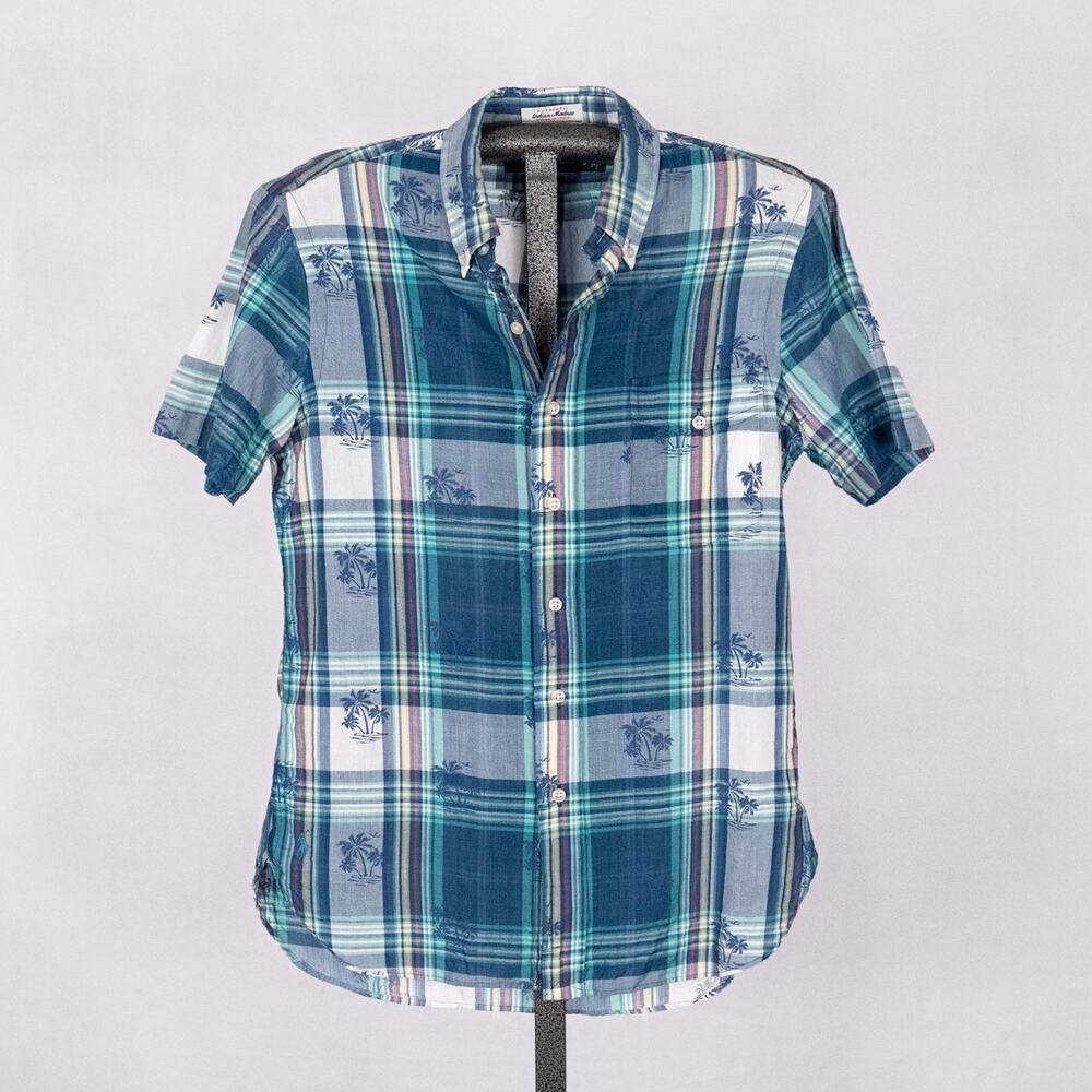 Ralph Lauren Men's Cotton Indian Madras Shirt SMALL Plaid Preppy Beach Coastal